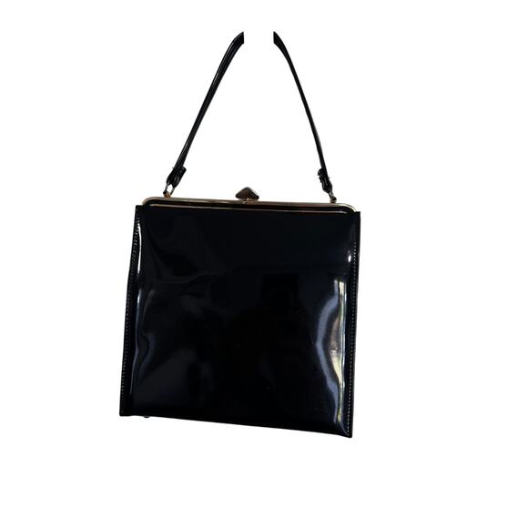 Margolin Handbags - Vintage Margolin Patent Leather Top Handle Purse – 1950s 1960s Retro Evening Bag